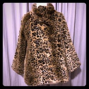 Faux Leopard Coat